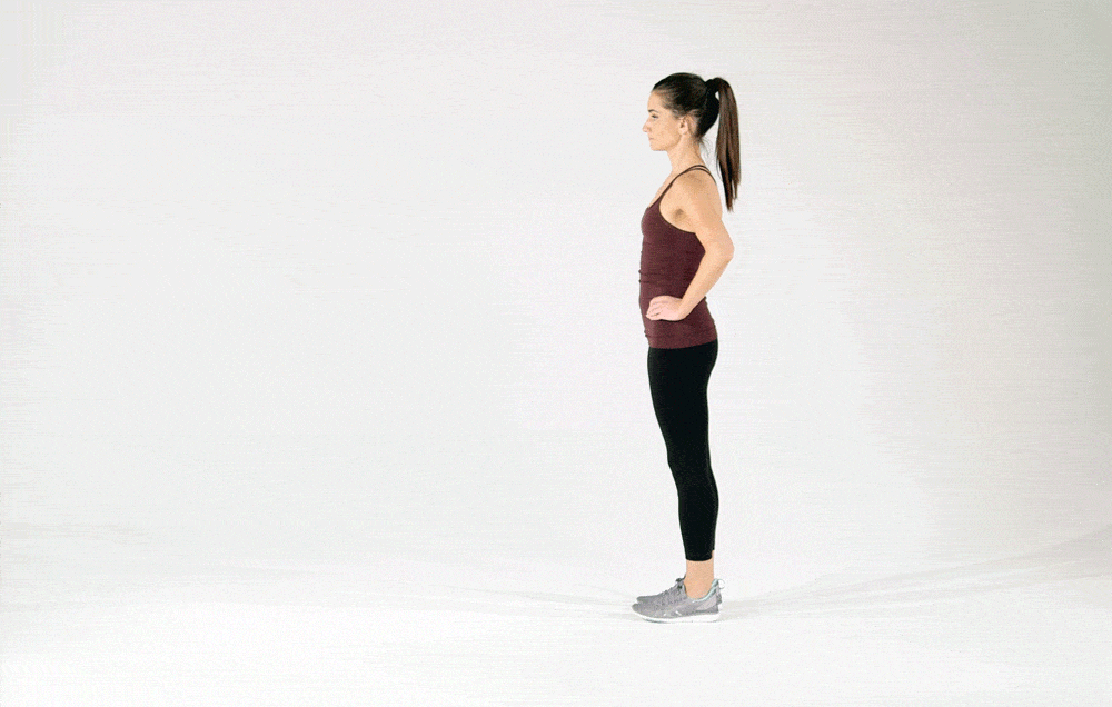 حرکت لانج به جلو با خم بالاتنه