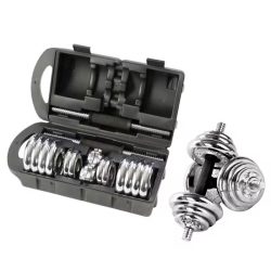 دمبل کرومی 20کیلو متغییر وراداتی مدل CHROME DUMBELL SET